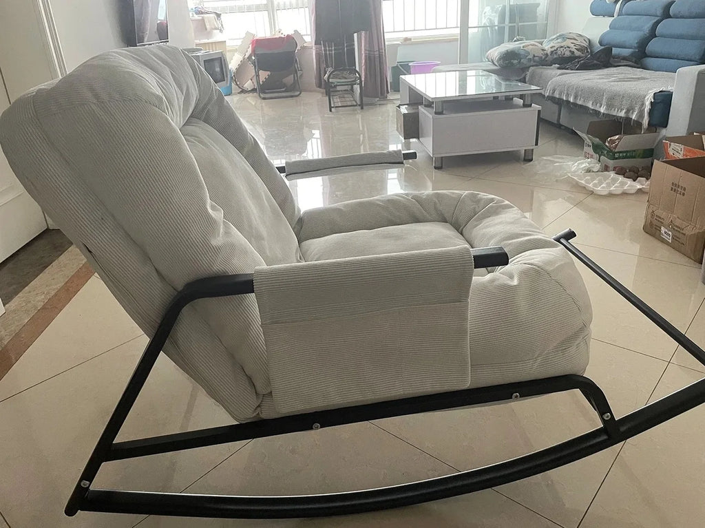 Lazy Rocking Chair Househol/d Living Room Adult Balcony Leisure Bedroom Recliner Single Lazy Sofa Human Rocking Chair Muebles