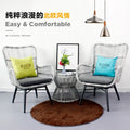 Rattan Chair Three Piece Set Balcony Table Combination Outdoor Furniture Armrest Single Rattan Sofa Recliner Patio Outdoor Chair