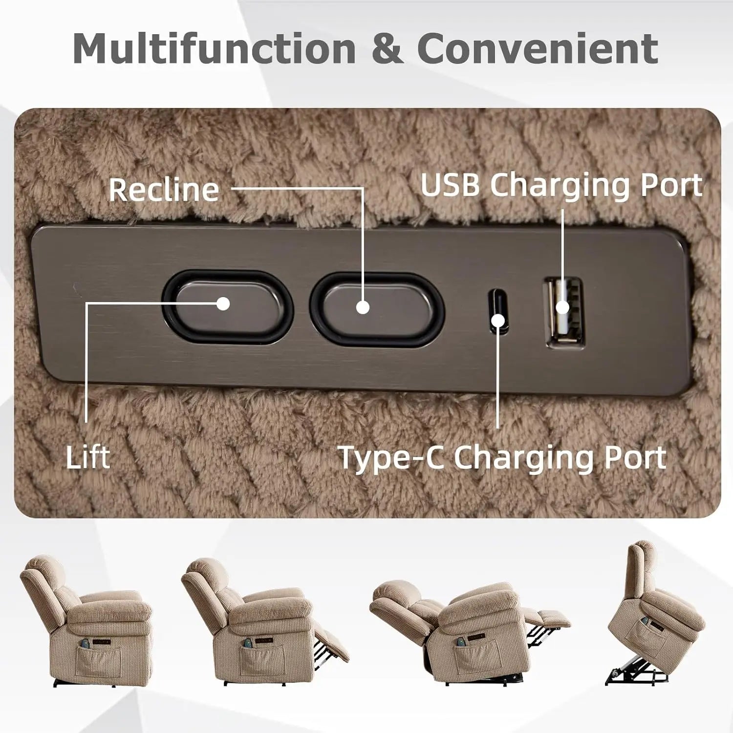 46" Wide Oversized Power Lift Recliner Chair for Elderly, Extra Large Electric Lift Recliners for Big and Tall,, Customized