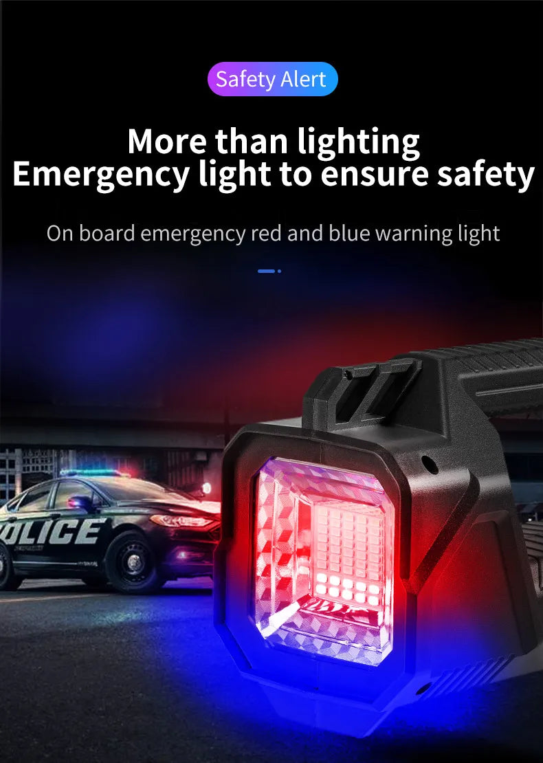 Powerful Spotlight Portable Searchlight Large Capacity Lithium Battery Rechargeable Lamp With Power Bank Function Flashlight