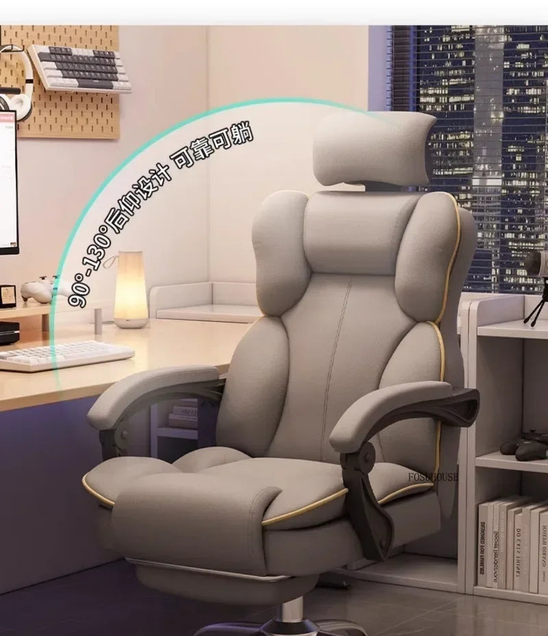 Ergonomic Office Gaming Chair Mobile Swivel Recliner Lounge Study Armchair Nordic Design Home Computer Chair