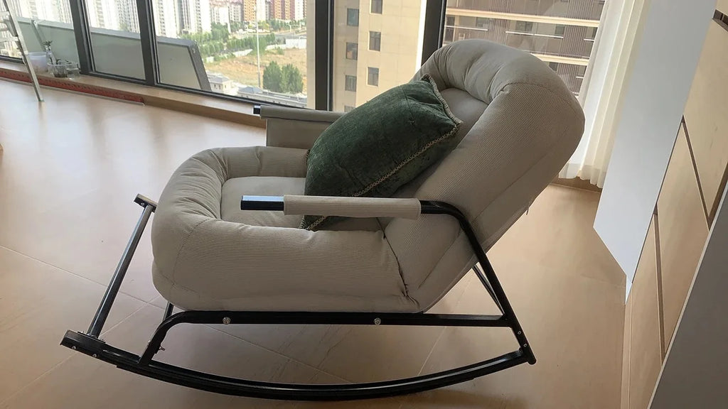 Lazy Rocking Chair Household Living Room Adult Balcony Leisure Bedroom Recliner Single Lazy Sofa Human Rocking Chair Muebles