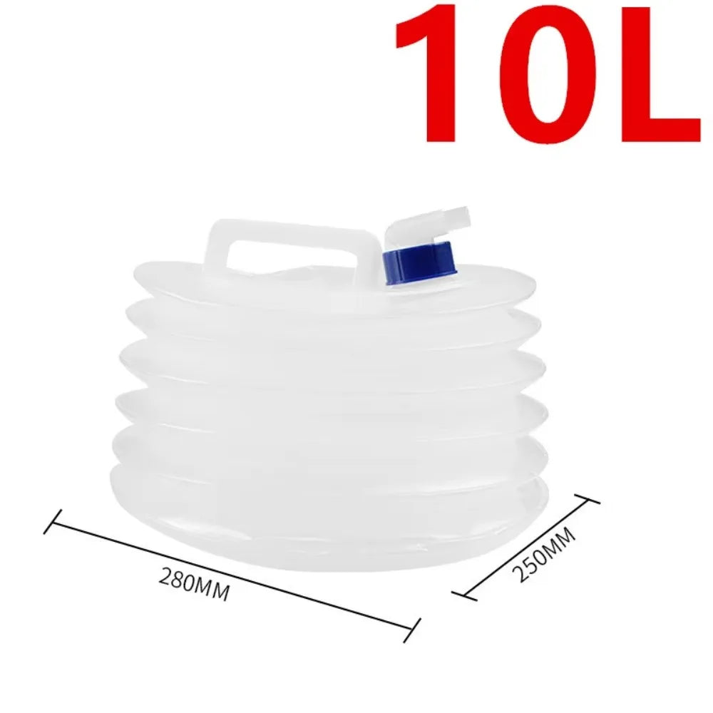 5/10/15L Folding Water Bucket Reusable with Faucet Water Bag Large Capacity Water Storage Container