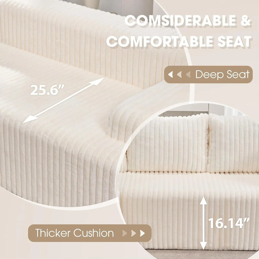 Modular Sectional Sofa Boneless Couch L-Shape Couch 3 Seat Modular Couch Memory Foam Sectional Couches for Living Room, Custom