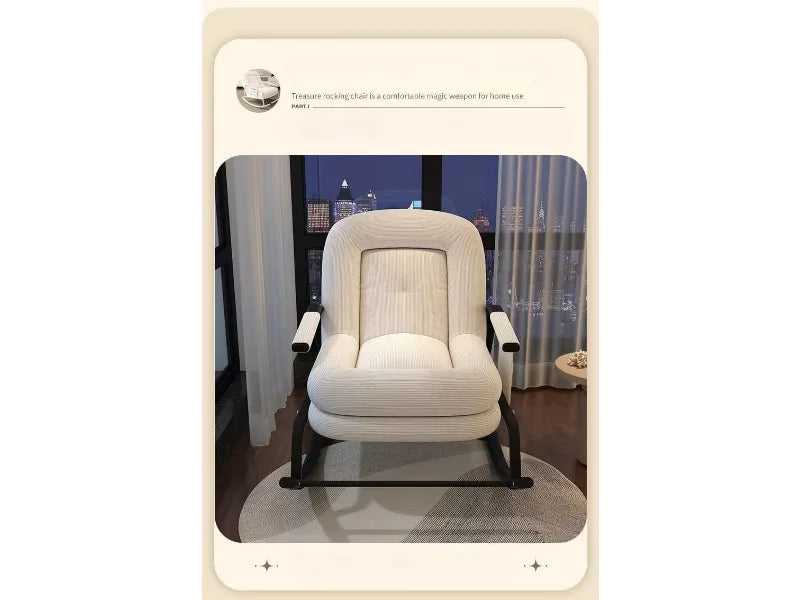 Lazy Rocking Chair Household Living Room Adult Balcony Leisure Bedroom Recliner Single Lazy Sofa Human Rocking Chair Muebles