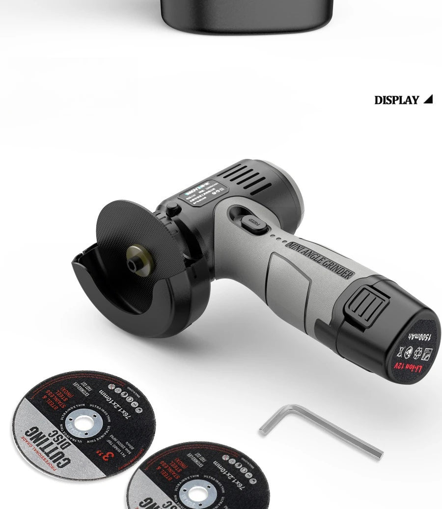 12V Lithium Mini Angle Grinder, Portable Lithium Wireless Small Angle Grinder, Grinding, Cutting, Polishing Machine Tool