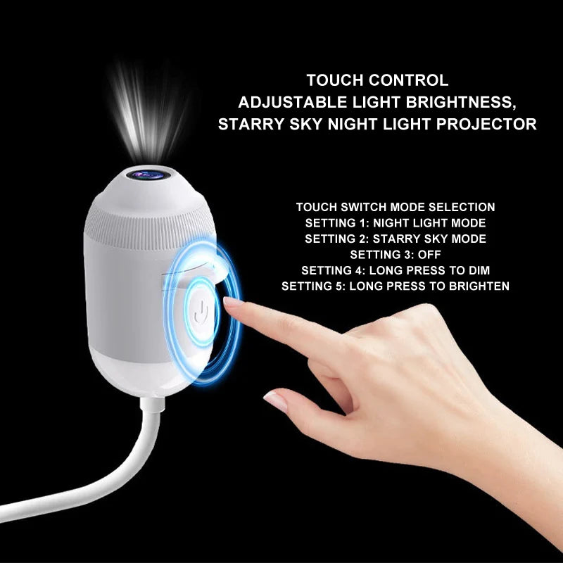 New Mini USB Plug-in Galaxy Star Projector Night Light 360° Rotatable Nebula Aurora Starry Sky Projector Light For Bedroom Decor