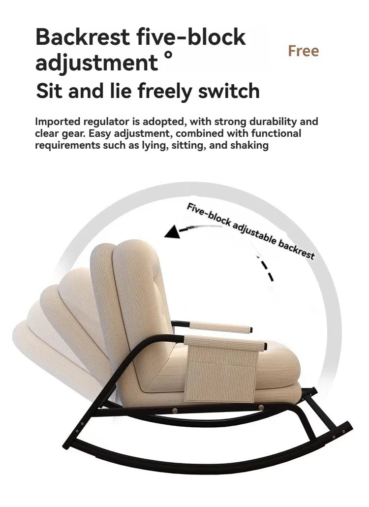 Swinging Chair Adults Can Sleep Creamy Style Dog House Rocking Chair Single Lazy Person, Home Small Sofa