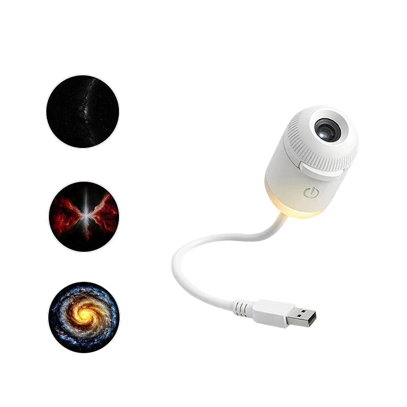 Smart Dynamic 5d Holographic Night Light Projector Galaxy Star Ocean Projector 360° Rotate Usb Dome Light For Bedroom Car Decor