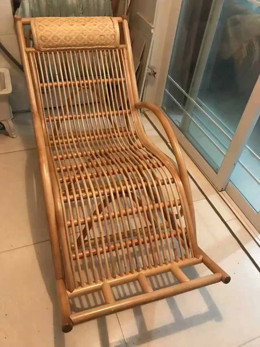 Rocking chair, hanging basket, balcony, natural, true vine, plant, weaving, elderly, household