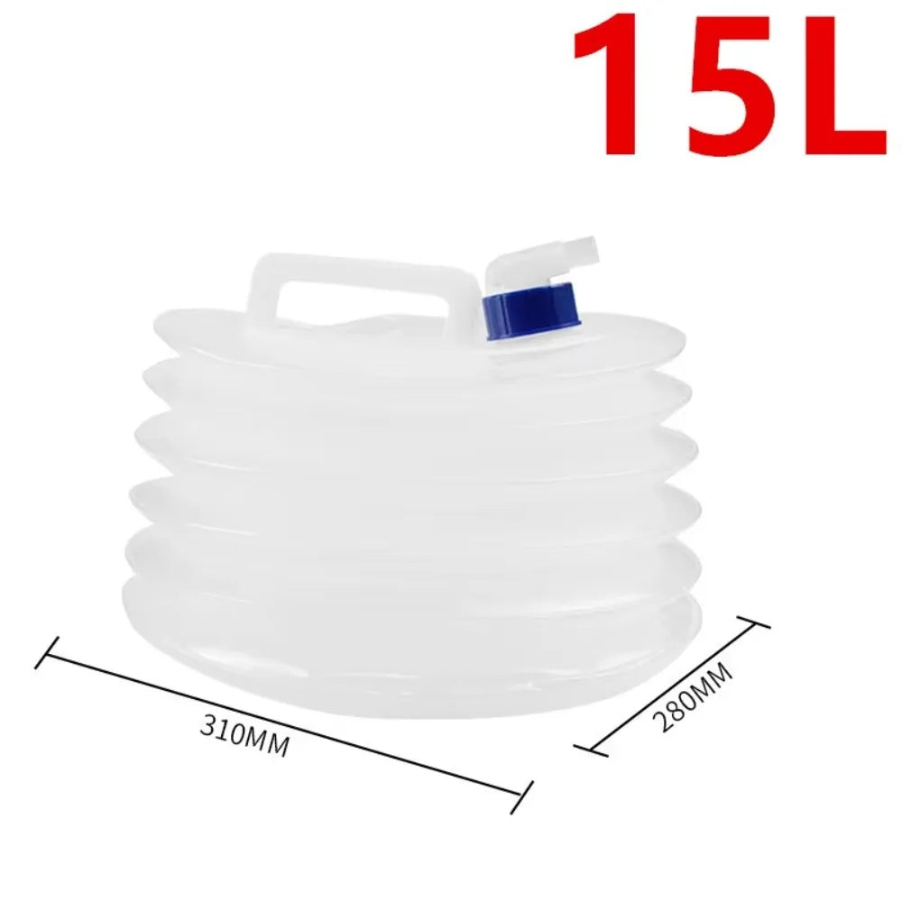 5/10/15L Folding Water Bucket Reusable with Faucet Water Bag Large Capacity Water Storage Container