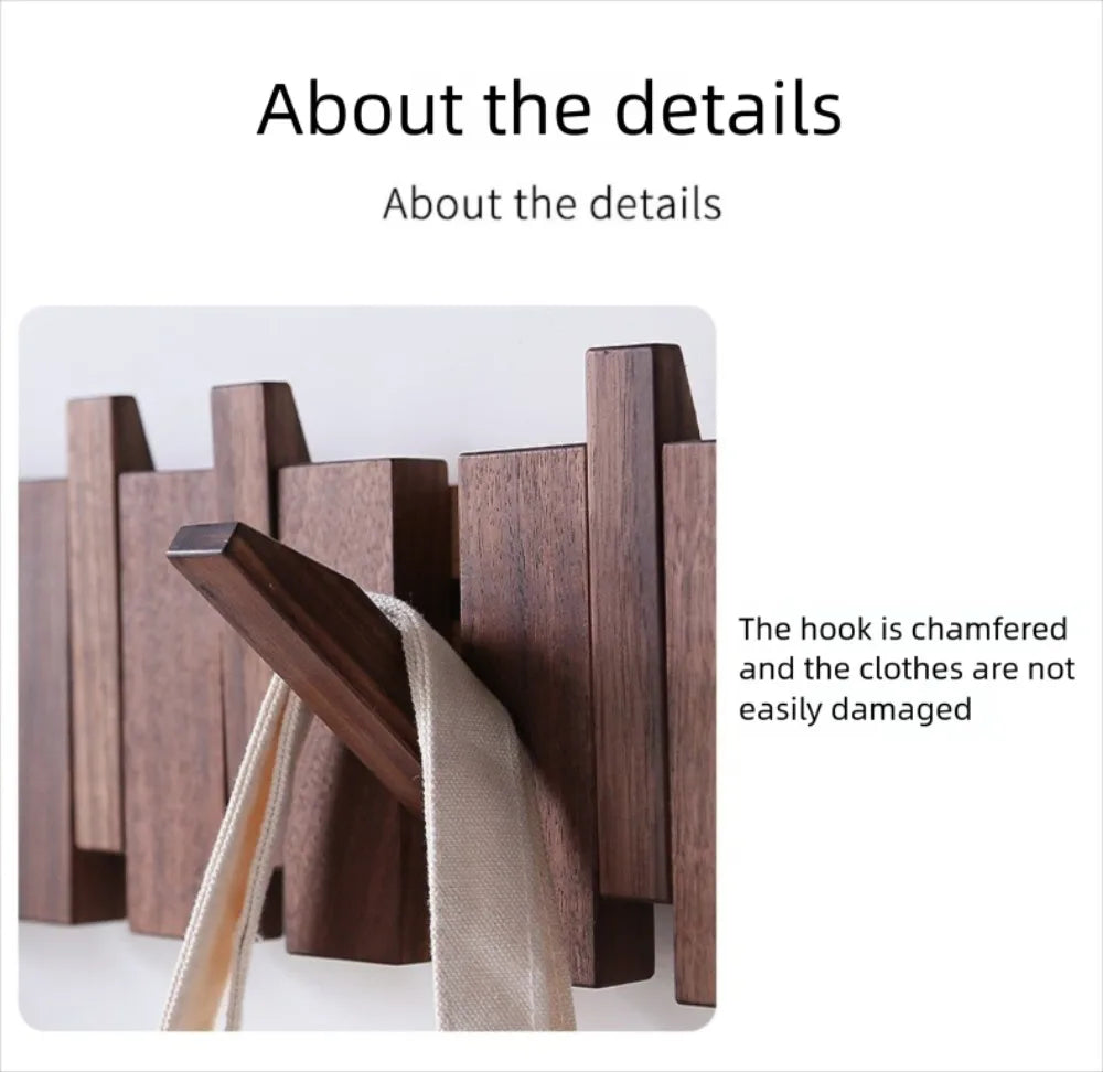 Creative Wall Mounted Wood Coat Racks Piano Key Shaped with 8 Hooks Entry Door Porch Hanging Hook Art Clothes Hook Home Decor
