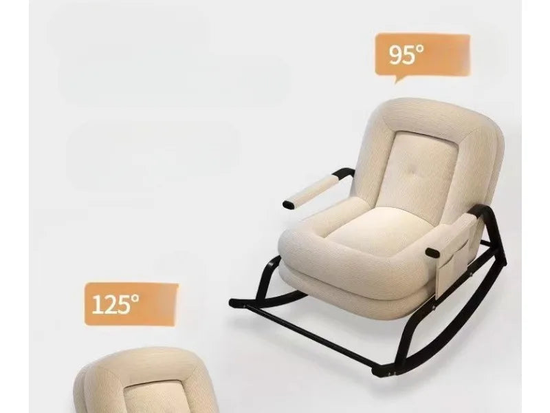 Lazy Rocking Chair Household Living Room Adult Balcony Leisure Bedroom Recliner Single Lazy Sofa Human Rocking Chair Muebles