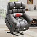 Oversized Power Lift Recliner with Massage and Heat for Elderly, Faux Leather Electric Lifting Reclining Chair with, Customized
