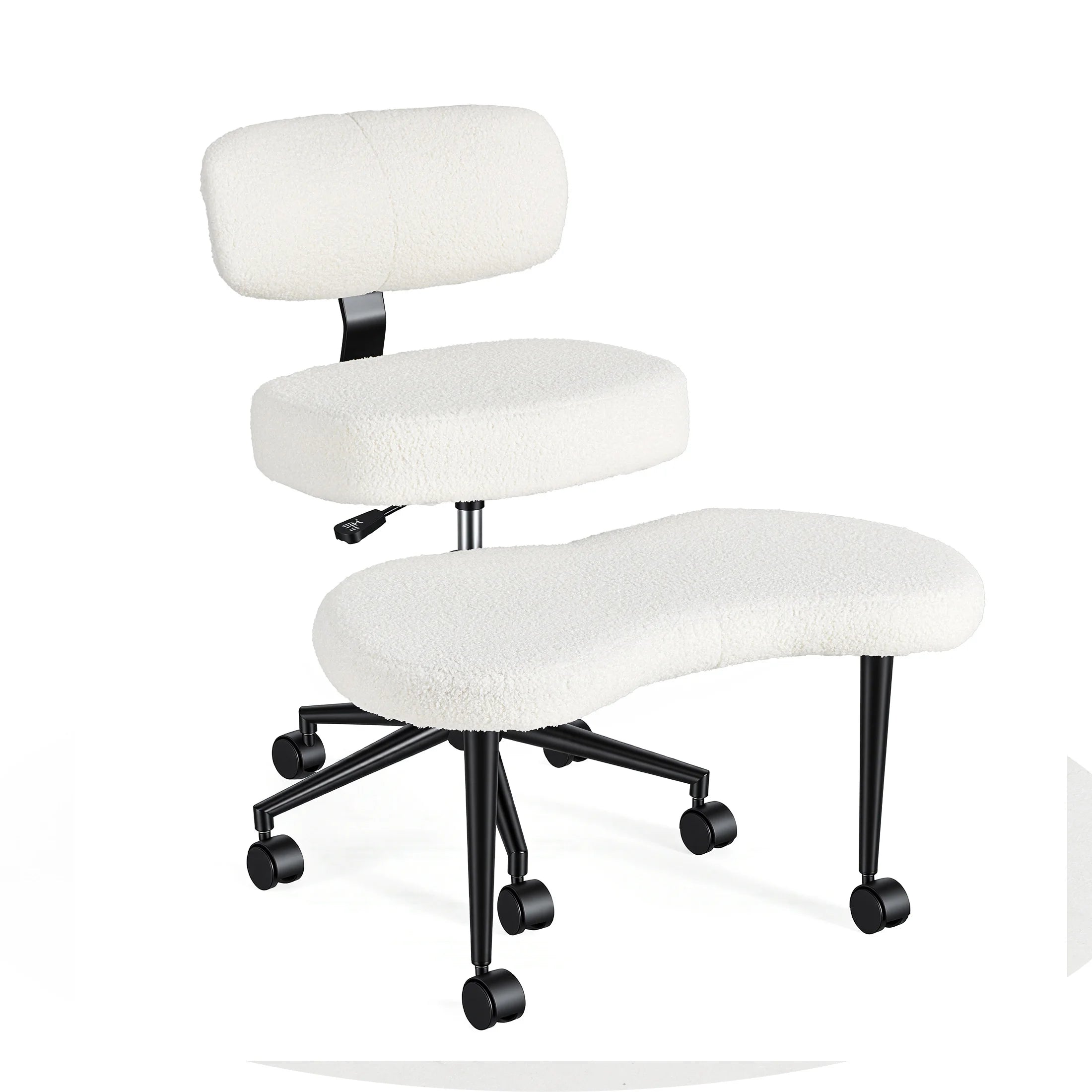 MCQ Ergonomic Armless Gaming Office Chair with Lumbar Support Rolling Swivel 360° Swivel Multiple Combination Methods Chair