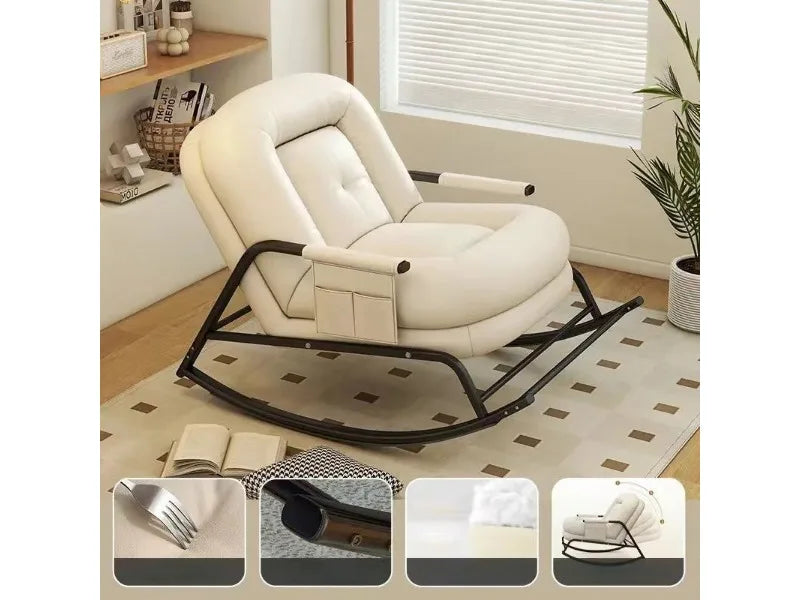 Lazy Rocking Chair Househol/d Living Room Adult Balcony Leisure Bedroom Recliner Single Lazy Sofa Human Rocking Chair Muebles