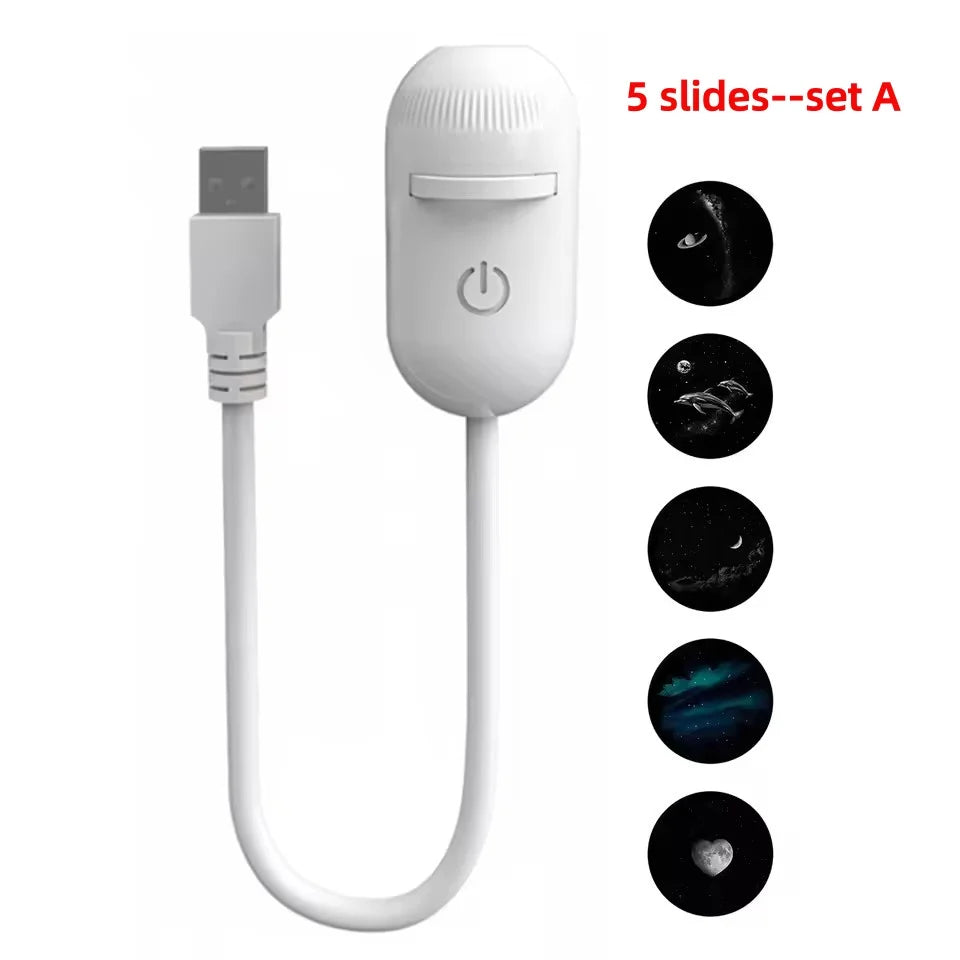 Dual Mode Mini Galaxy Starry Sky Projector Night Light 2-IN-1 Night Light Mode & Starry Sky Mode Furniture Atmosphere Warm Light