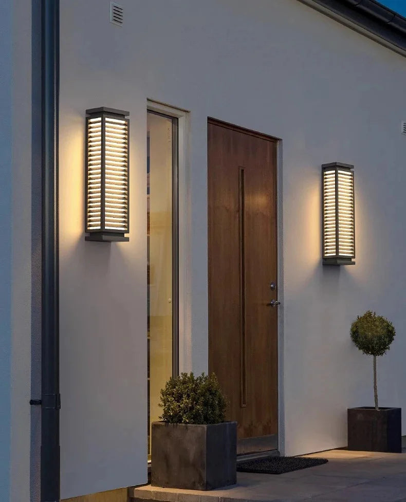 Outdoor Stainless Steel Wall Lights LED Cubical Black Lighting Fixture Waterproof Anti-Rust Sconces Luminaire for Garage Pathway