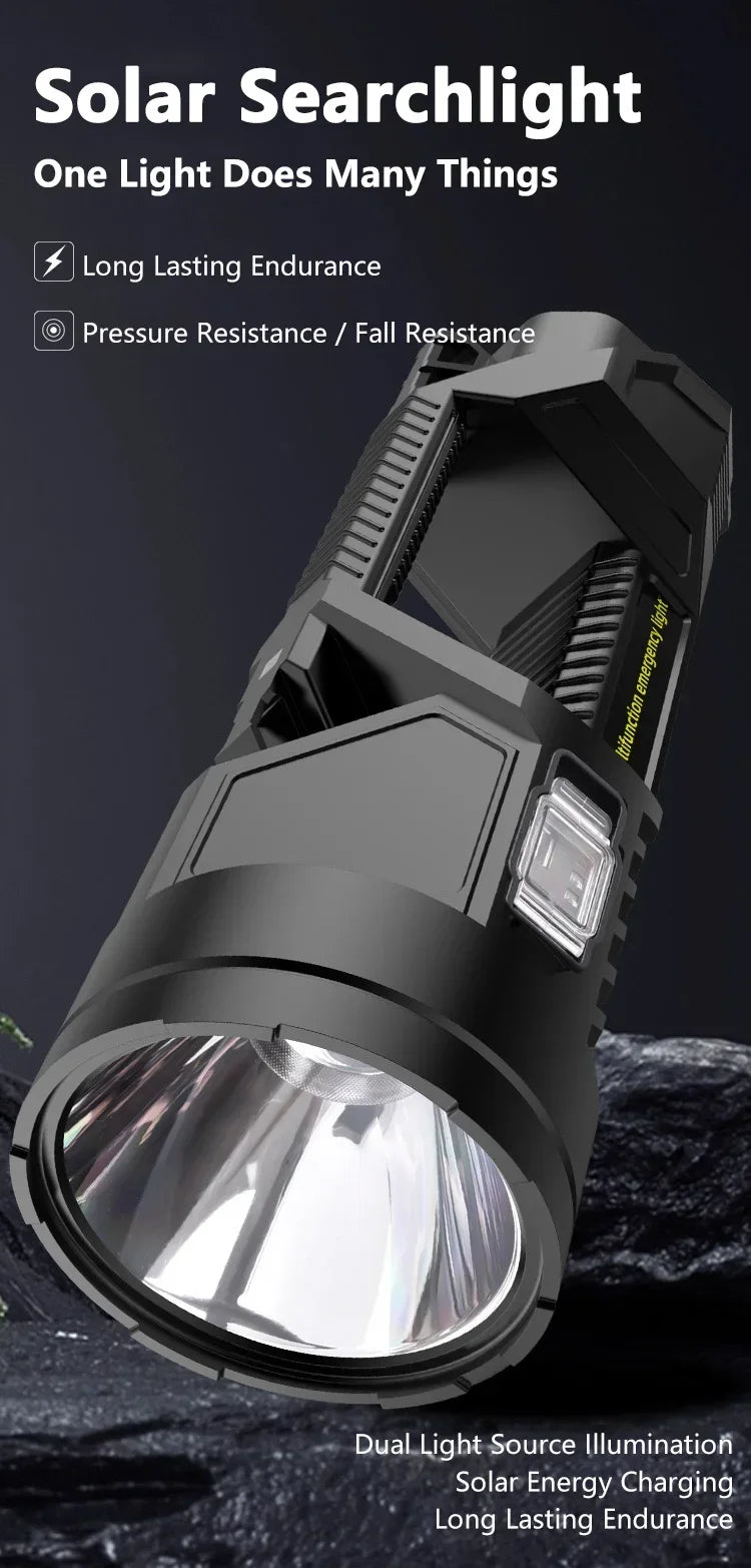 Powerful P70 LED Work Light USB Rechargeable Searchlight Spotlight Portable Flashlight Camping Lantern Torch Floodlight