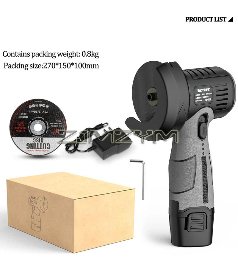 Mini Angle Grinder Portable Lithium Battery Handheld Portable Small  Polishing Grinding Cutting Machine Household Power Tool