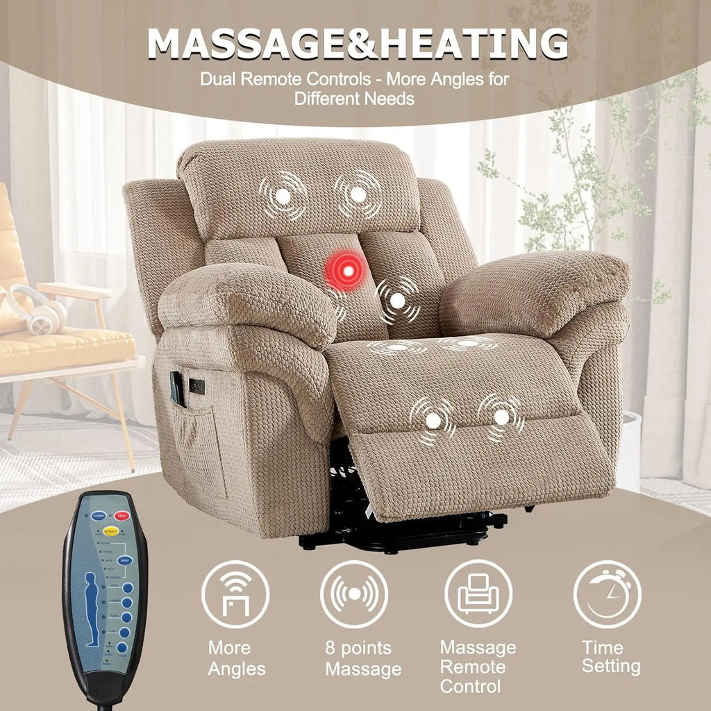 46" Wide Oversized Power Lift Recliner Chair for Elderly, Extra Large Electric Lift Recliners for Big and Tall,, Customized