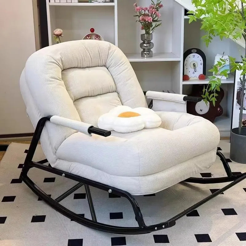 Modern Adult Single Lazy Sofa Reclining Chair Home Folding Leisure Chair Living Room Balcony Bedroom Hotel/Dining Metal