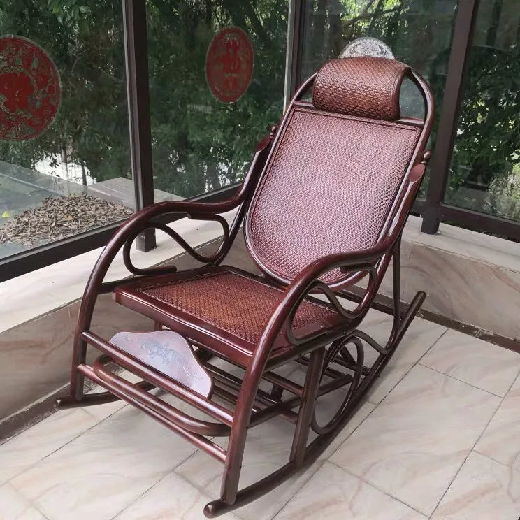 Rocking chair, hanging basket, balcony, natural, true vine, plant, weaving, elderly, household