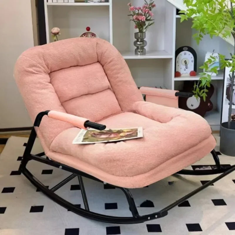Ergonomic Rocking Recliner Chair Single Seat Sofa Lounger Comfortable Leisure Seat for Living Room Bedroom Balcony Home