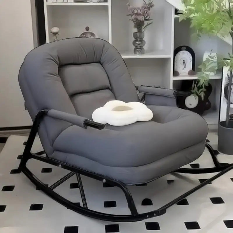 Modern Adult Single Lazy Sofa Reclining Chair Home Folding Leisure Chair Living Room Balcony Bedroom Hotel/Dining Metal