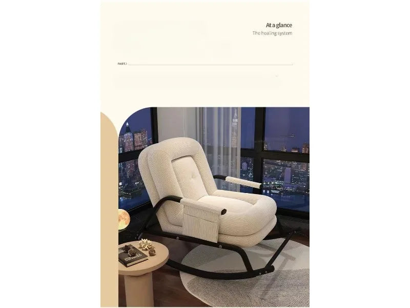 Lazy Rocking Chair Househol/d Living Room Adult Balcony Leisure Bedroom Recliner Single Lazy Sofa Human Rocking Chair Muebles