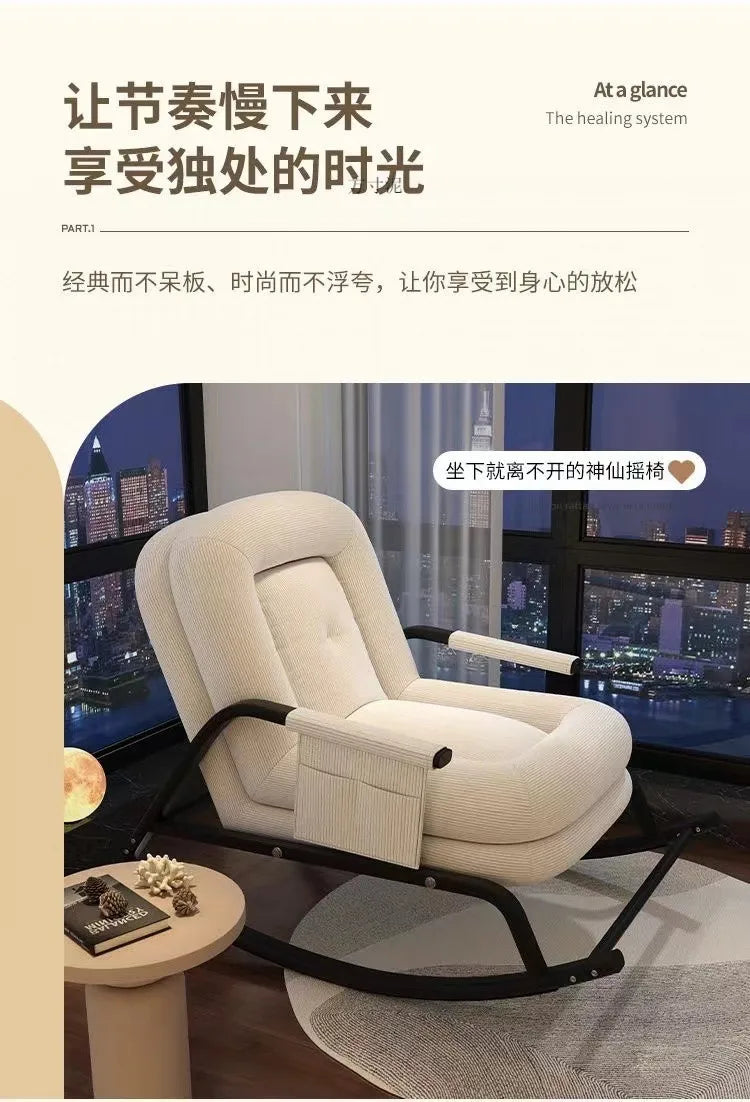 AOLIVIYA Casual Foldable Reclining Lounge Chair For Living Room Office Relaxation With Adjustable Back B369258