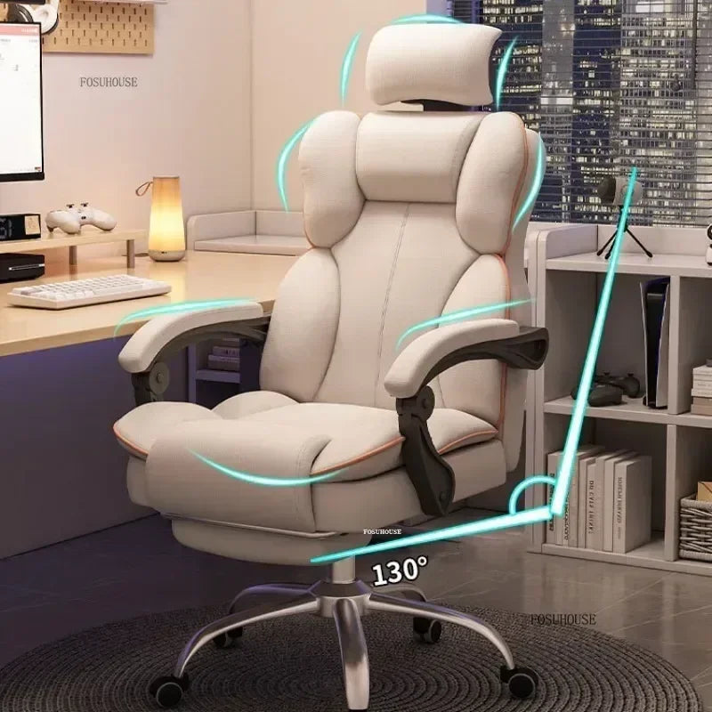 Ergonomic Office Gaming Chair Mobile Swivel Recliner Lounge Study Armchair Nordic Design Home Computer Chair