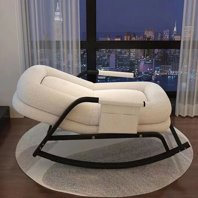 Lazy Rocking Chair Househol/d Living Room Adult Balcony Leisure Bedroom Recliner Single Lazy Sofa Human Rocking Chair Muebles
