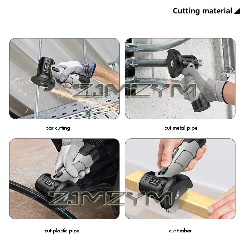 Brushless Mini Angle Grinder Portable Lithium Battery Portable Small  Polishing Grinding Cutting Machine Household Power Tool