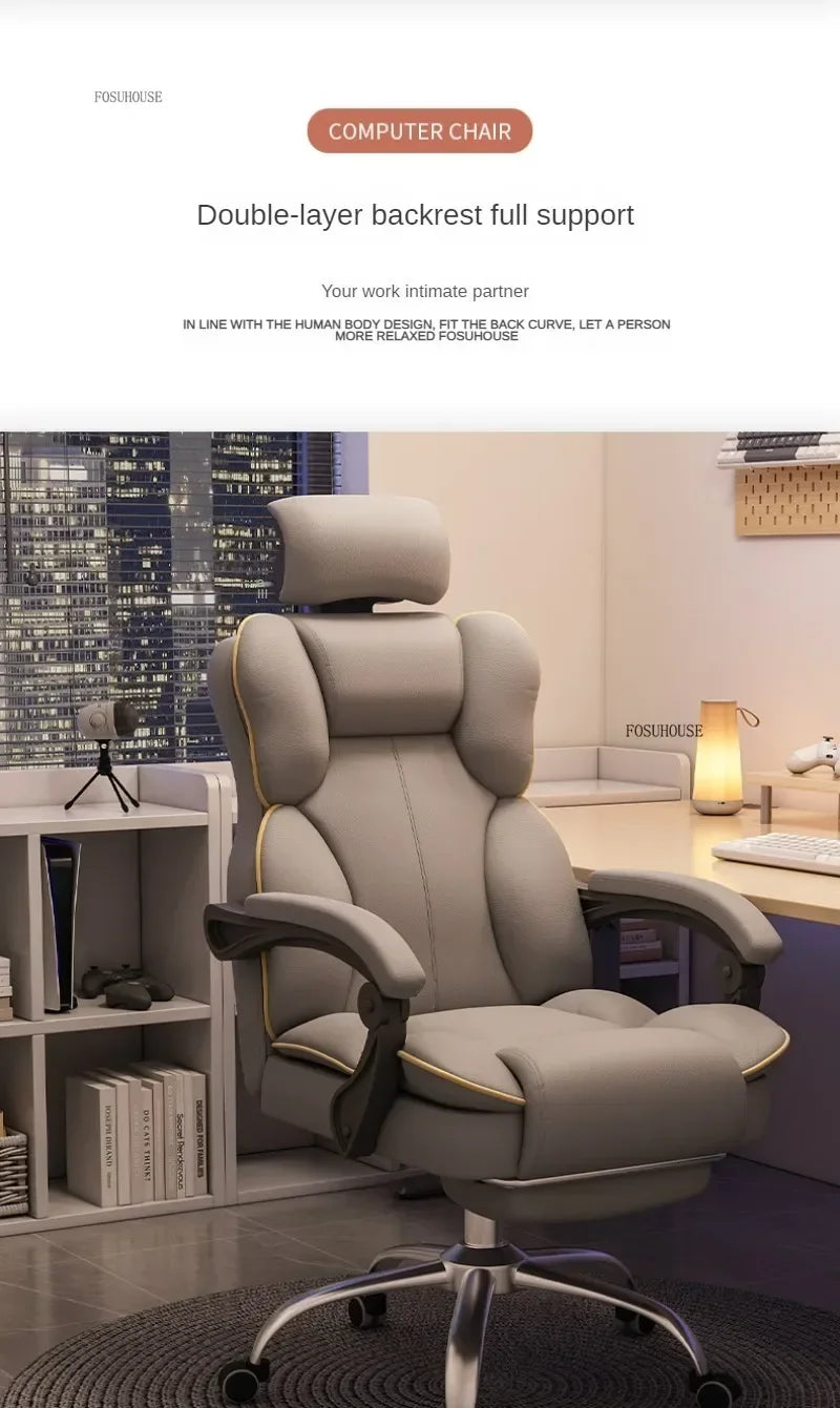 Ergonomic Nordic Gaming Chair Mobile Swivel Recliner Study Office Armchair Comfortable Home Lounge Computer Chair for Gamer Desk