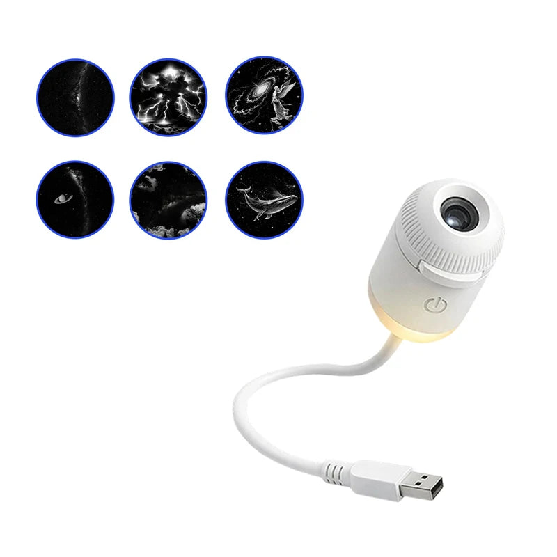 Smart Dynamic 5d Holographic Night Light Projector Galaxy Star Ocean Projector 360° Rotate Usb Dome Light For Bedroom Car Decor