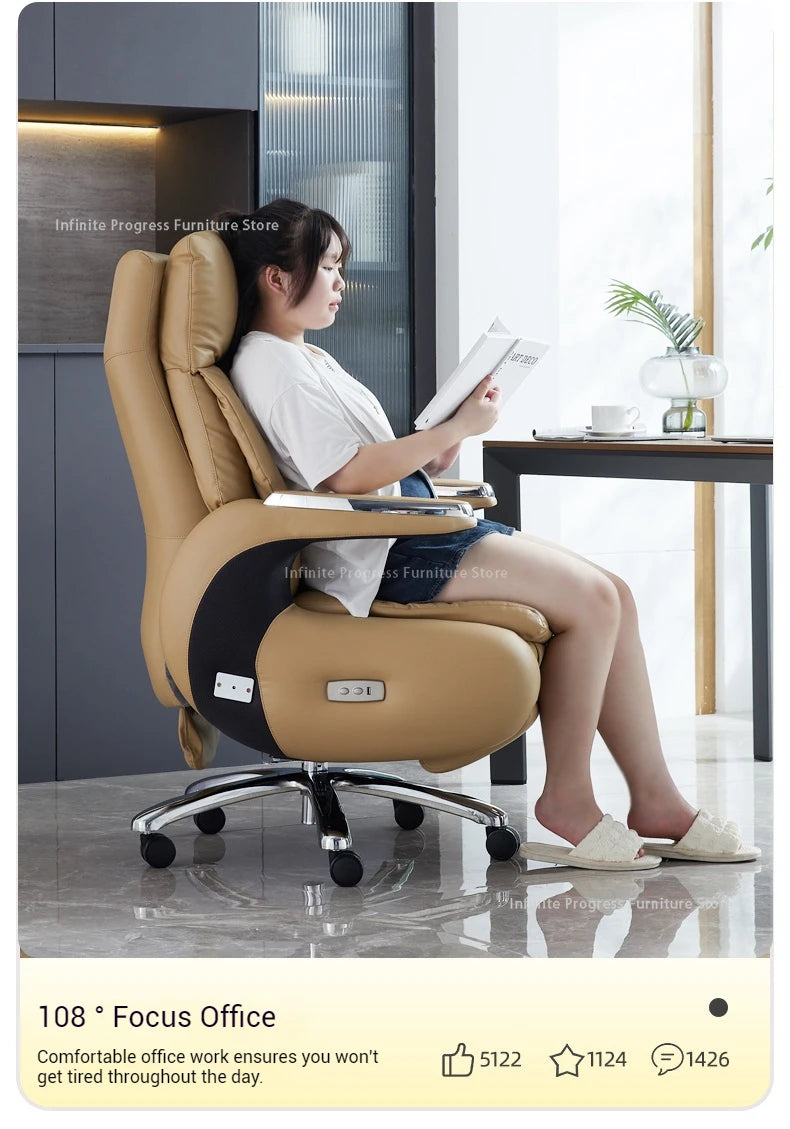 Recliner Boss Office Chairs Computer Armchair Ergonomic Relaxing Office Chairs Modern Multifunction Office Furniture Sillas LLOC