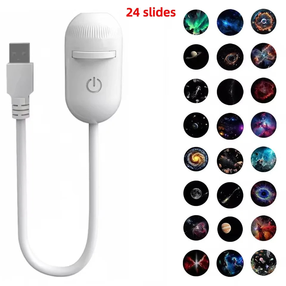 Dual Mode Mini Galaxy Starry Sky Projector Night Light 2-IN-1 Night Light Mode & Starry Sky Mode Furniture Atmosphere Warm Light