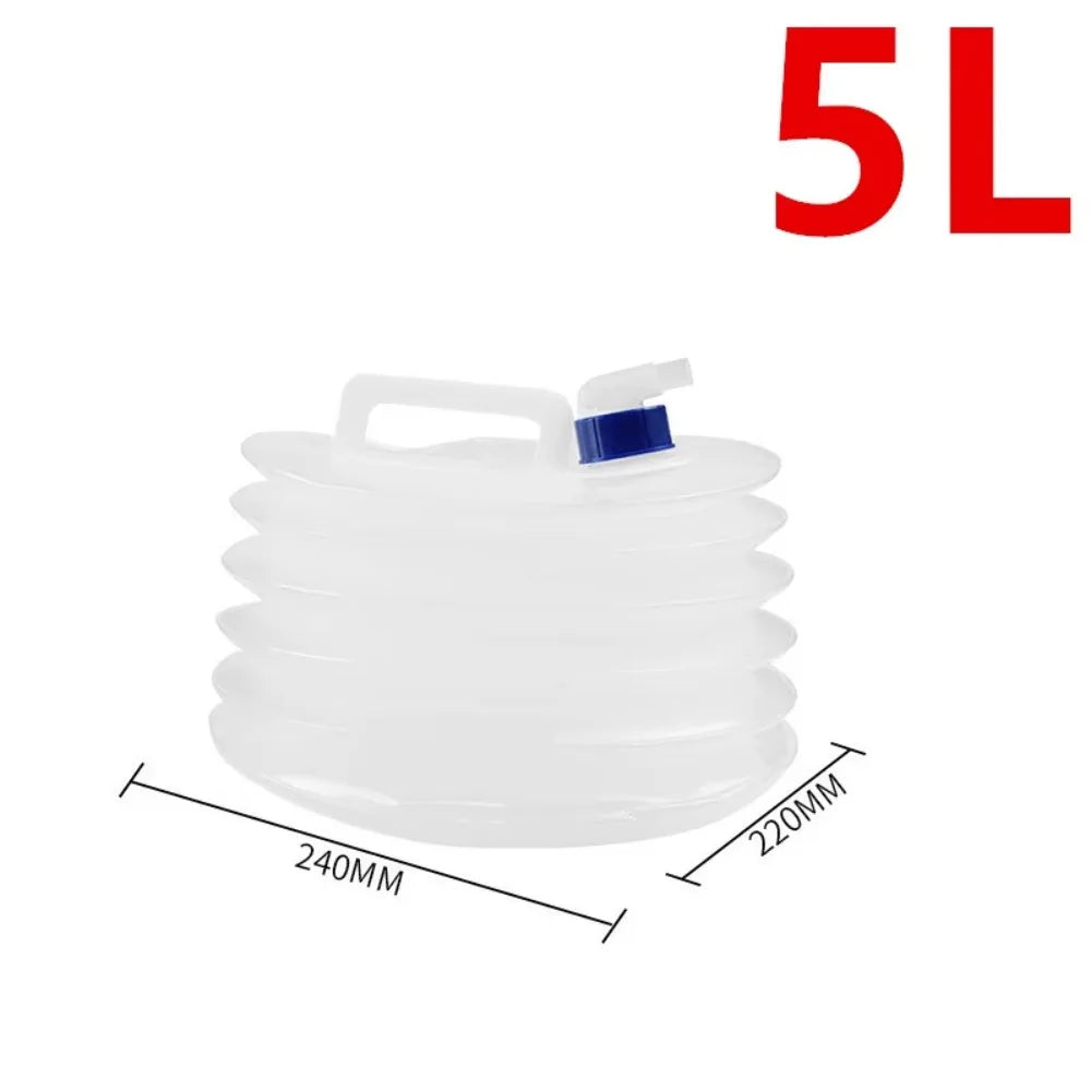 5/10/15L Folding Water Bucket Reusable with Faucet Water Bag Large Capacity Water Storage Container