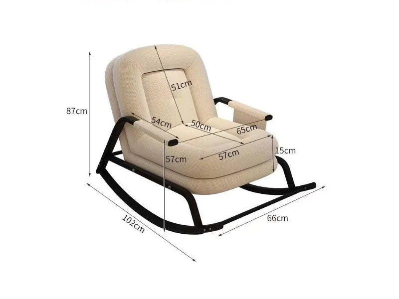 Lazy Rocking Chair Household Living Room Adult Balcony Leisure Bedroom Recliner Single Lazy Sofa Human Rocking Chair Muebles