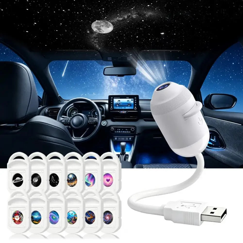 USB Starry Sky Projector Lamp 2 in 1 Night Light with Touch Control Adjustable Brightness Clear HD Image for Bedroom Decor Gift