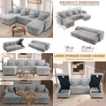 Convertible Floor Sofa Bed, Boneless Corduroy Sleeper Sofa with Side Pocket, 5in1 Foldable Couch for Living Room, Bedroom. No A