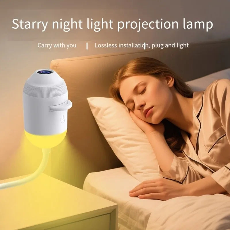 USB Mini Galaxy Star Projector Night Light With 24X Slides Two In One For Car Interior& Home Decor