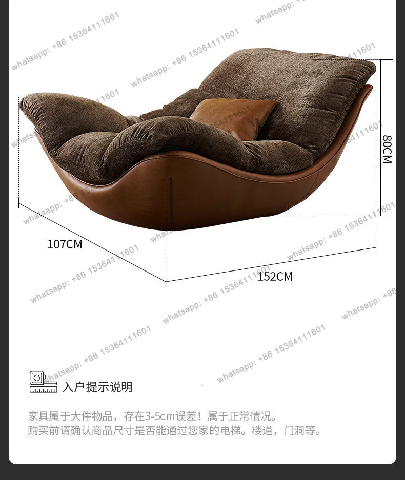 Nordic creative modern minimalist living room leisure chair sofa lazy sofa bedroom senior chair