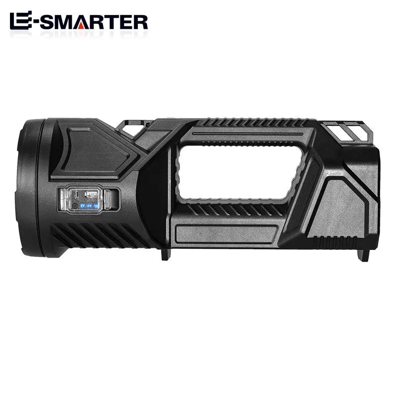 Portable Powerful Searchlight with Large Capacity Lithium Battery Rechargeable Handheld Flashlight Featuring Power Bank Function