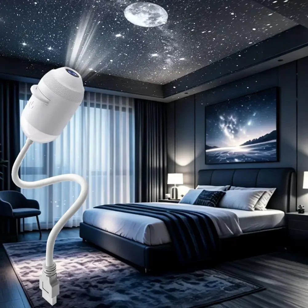 USB Starry Sky Projector Lamp 2 in 1 Night Light with Touch Control Adjustable Brightness Clear HD Image for Bedroom Decor Gift
