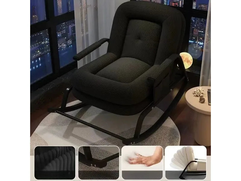 Lazy Rocking Chair Househol/d Living Room Adult Balcony Leisure Bedroom Recliner Single Lazy Sofa Human Rocking Chair Muebles