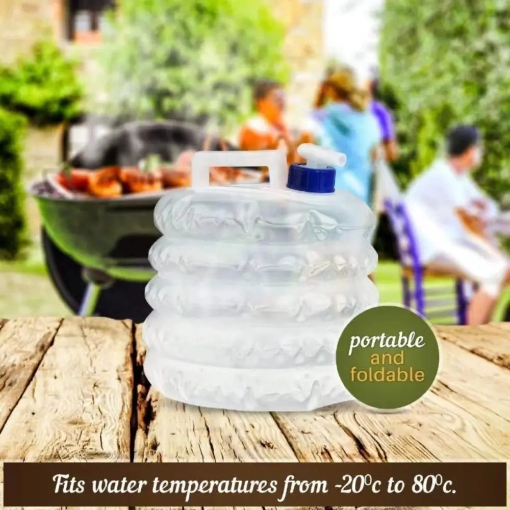 5/10/15L Folding Water Bucket Large Capacity with Faucet Water Bag Reusable Water Storage Container