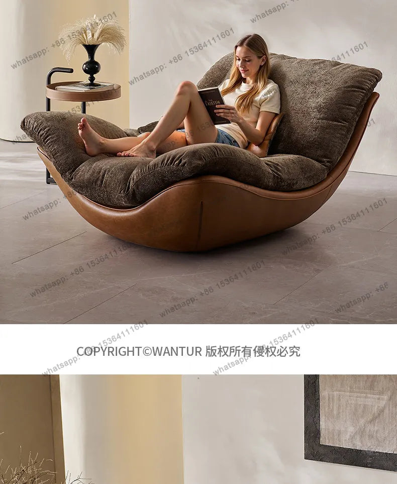 Nordic creative modern minimalist living room leisure chair sofa lazy sofa bedroom senior chair