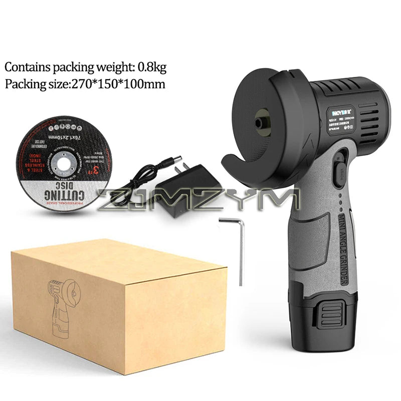 Mini Angle Grinder Portable Lithium Battery Handheld Portable Small  Polishing Grinding Cutting Machine Household Power Tool